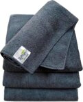 SOFTSPUN Microfiber Cloth - 4 pcs - 40x40 cms - 340 GSM Grey! Thick Lint & Streak-Free Multipurpose Cloths - Automotive Microfibre Towels for Car Bike Cleaning Polishing Washing...